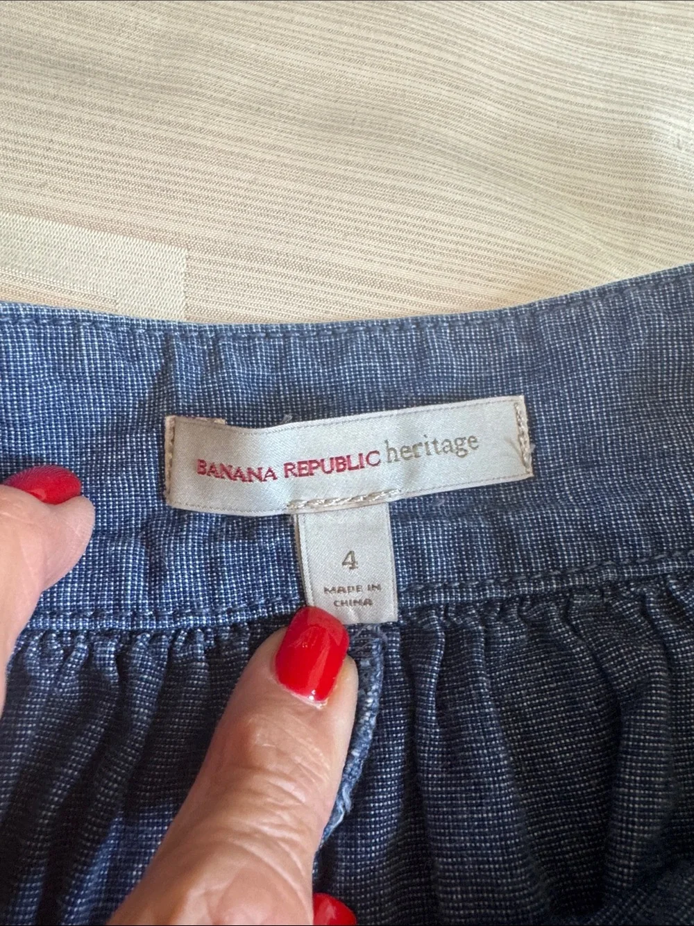Banana Republic Denim-Blue Full Circle Skirt - Picture 2 of 7